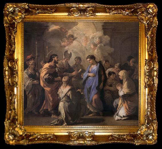 framed  Luca Giordano Holy Ana and the nina Maria Second mitade of the 17th century, ta009-2